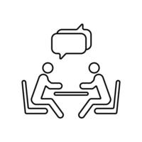 meeting concept line icon. Simple element illustration. meeting concept outline symbol design. vector
