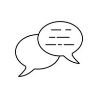 speech bubble concept line icon. Simple element illustration. speech bubble concept outline symbol design. vector