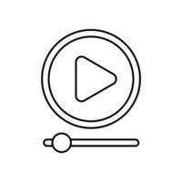 play concept line icon. Simple element illustration. play concept outline symbol design. vector