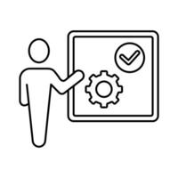 course concept line icon. Simple element illustration. course concept outline symbol design. vector