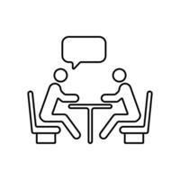 deliberation concept line icon. Simple element illustration. deliberation concept outline symbol design. vector