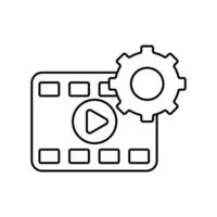 production concept line icon. Simple element illustration. production concept outline symbol design. vector