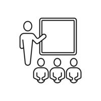 training concept line icon. Simple element illustration. training concept outline symbol design. vector