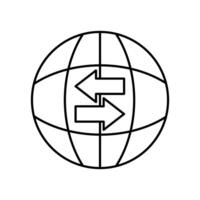 import export concept line icon. Simple element illustration. import export concept outline symbol design. vector
