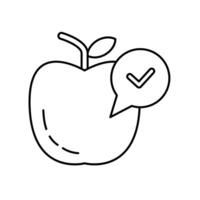 balanced diet concept line icon. Simple element illustration. balanced diet concept outline symbol design. vector