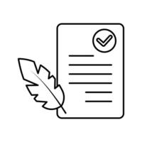 briefing concept line icon. Simple element illustration. briefing concept outline symbol design. vector