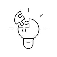 problem solving concept line icon. Simple element illustration. problem solving concept outline symbol design. vector