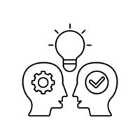 mentoring concept line icon. Simple element illustration. mentoring concept outline symbol design. vector