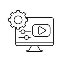 editing concept line icon. Simple element illustration. editing concept outline symbol design. vector