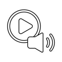media concept line icon. Simple element illustration. media concept outline symbol design. vector
