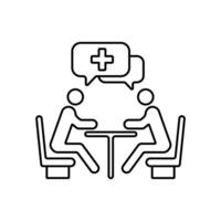 consultation concept line icon. Simple element illustration. consultation concept outline symbol design. vector