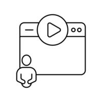 web concept line icon. Simple element illustration. web concept outline symbol design. vector