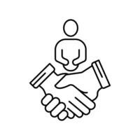 relationship concept line icon. Simple element illustration. relationship concept outline symbol design. vector