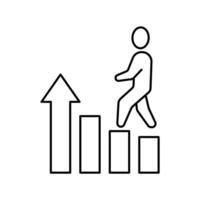 personal growth concept line icon. Simple element illustration. personal growth concept outline symbol design. vector