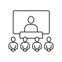 seminar concept line icon. Simple element illustration. seminar concept outline symbol design. vector
