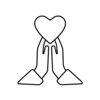 gratitude concept line icon. Simple element illustration. gratitude concept outline symbol design. vector