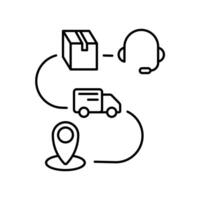 supply chain concept line icon. Simple element illustration. supply chain concept outline symbol design. vector