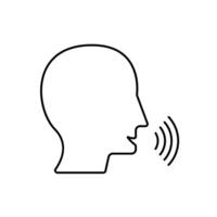 speak concept line icon. Simple element illustration. speak concept outline symbol design. vector
