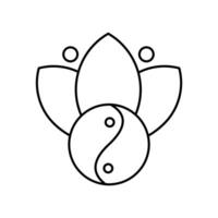 tai chi concept line icon. Simple element illustration. tai chi concept outline symbol design. vector