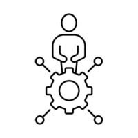 skill building concept line icon. Simple element illustration. skill building concept outline symbol design. vector