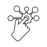 interactive concept line icon. Simple element illustration. interactive concept outline symbol design. vector