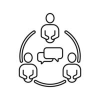 group concept line icon. Simple element illustration. group concept outline symbol design. vector
