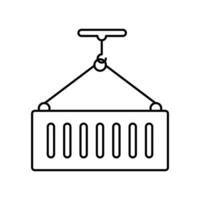container concept line icon. Simple element illustration. container concept outline symbol design. vector