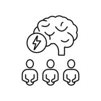 brainstorm concept line icon. Simple element illustration. brainstorm concept outline symbol design. vector