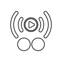 streaming concept line icon. Simple element illustration. streaming concept outline symbol design. vector