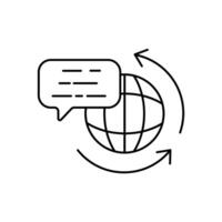 language concept line icon. Simple element illustration. language concept outline symbol design. vector