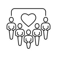 relationship concept line icon. Simple element illustration. relationship concept outline symbol design. vector