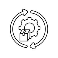reverse logistics concept line icon. Simple element illustration. reverse logistics concept outline symbol design. vector