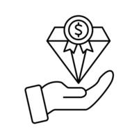 asset concept line icon. Simple element illustration. asset outline symbol design. vector