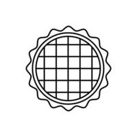 waffle concept line icon. Simple element illustration. waffle concept outline symbol design. vector