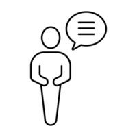 person concept line icon. Simple element illustration. person concept outline symbol design. vector