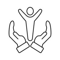 mankind concept line icon. Simple element illustration. mankind concept outline symbol design. vector