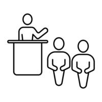 queue concept line icon. Simple element illustration. queue concept outline symbol design. vector