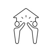 neighborhood concept line icon. Simple element illustration.neighborhood concept outline symbol design. vector