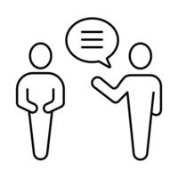 speaking concept line icon. Simple element illustration. speaking concept outline symbol design. vector
