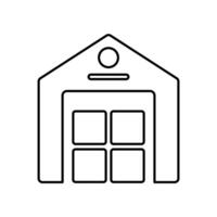 warehouse concept line icon. Simple element illustration. warehouse concept outline symbol design. vector