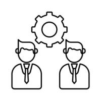 collaboration concept line icon. Simple element illustration. collaboration concept outline symbol design. vector