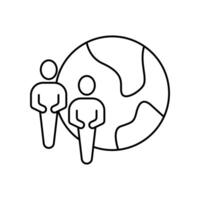 diversity concept line icon. Simple element illustration. diversity concept outline symbol design. vector