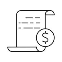 invoice concept line icon. Simple element illustration. invoice outline symbol design. vector