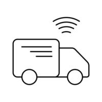 smart logistic concept line icon. Simple element illustration. smart logistic concept outline symbol design. vector