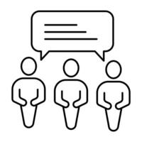 collective concept line icon. Simple element illustration. collective concept outline symbol design. vector