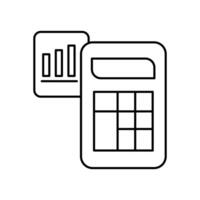 accounting concept line icon. Simple element illustration. accounting concept outline symbol design. vector