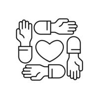 belonging concept line icon. Simple element illustration.belonging concept outline symbol design. vector