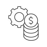 operational cost concept line icon. Simple element illustration. operational cost concept outline symbol design. vector
