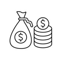 finance concept line icon. Simple element illustration. finance outline symbol design. vector
