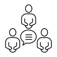 group talk concept line icon. Simple element illustration. group talk concept outline symbol design. vector